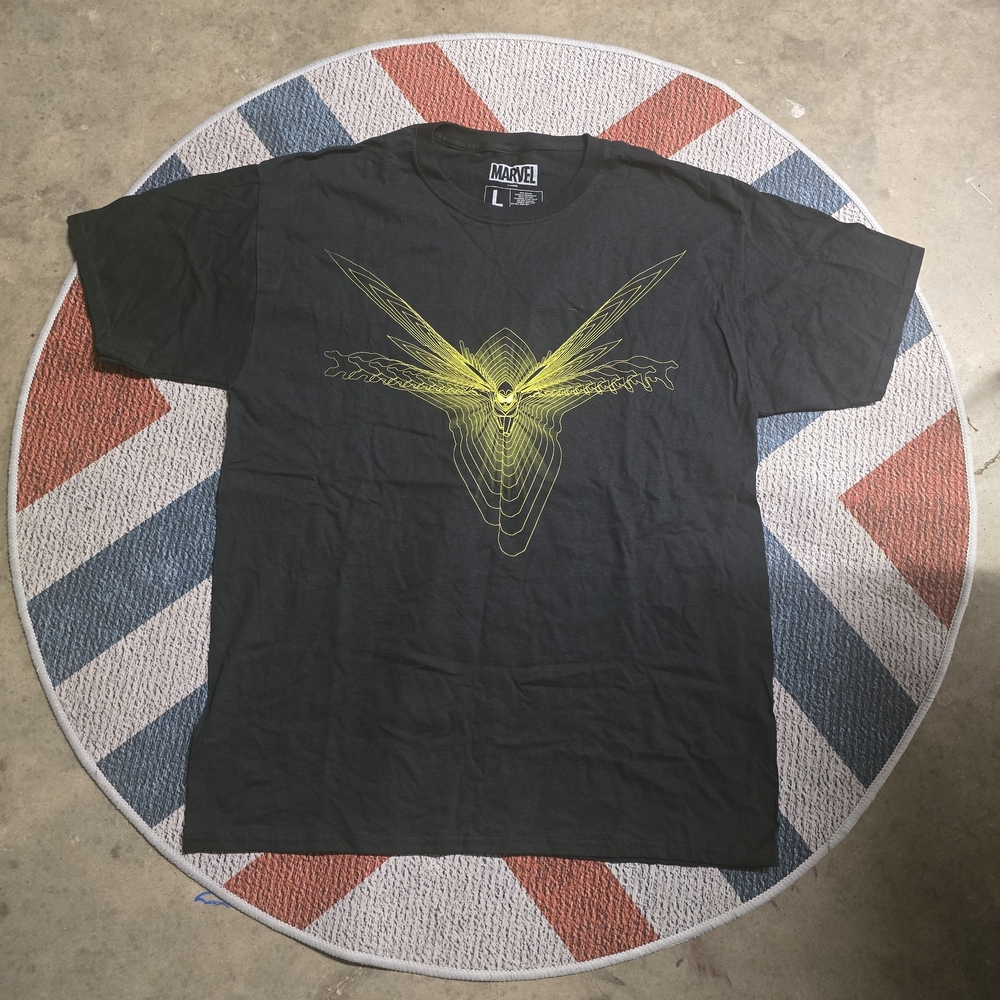 Marvel Men's Tee with Yellow Graphic on Black